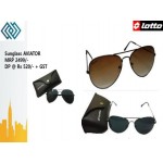 Lotto Sunglasses Aviator Brown Shade with Black Frame